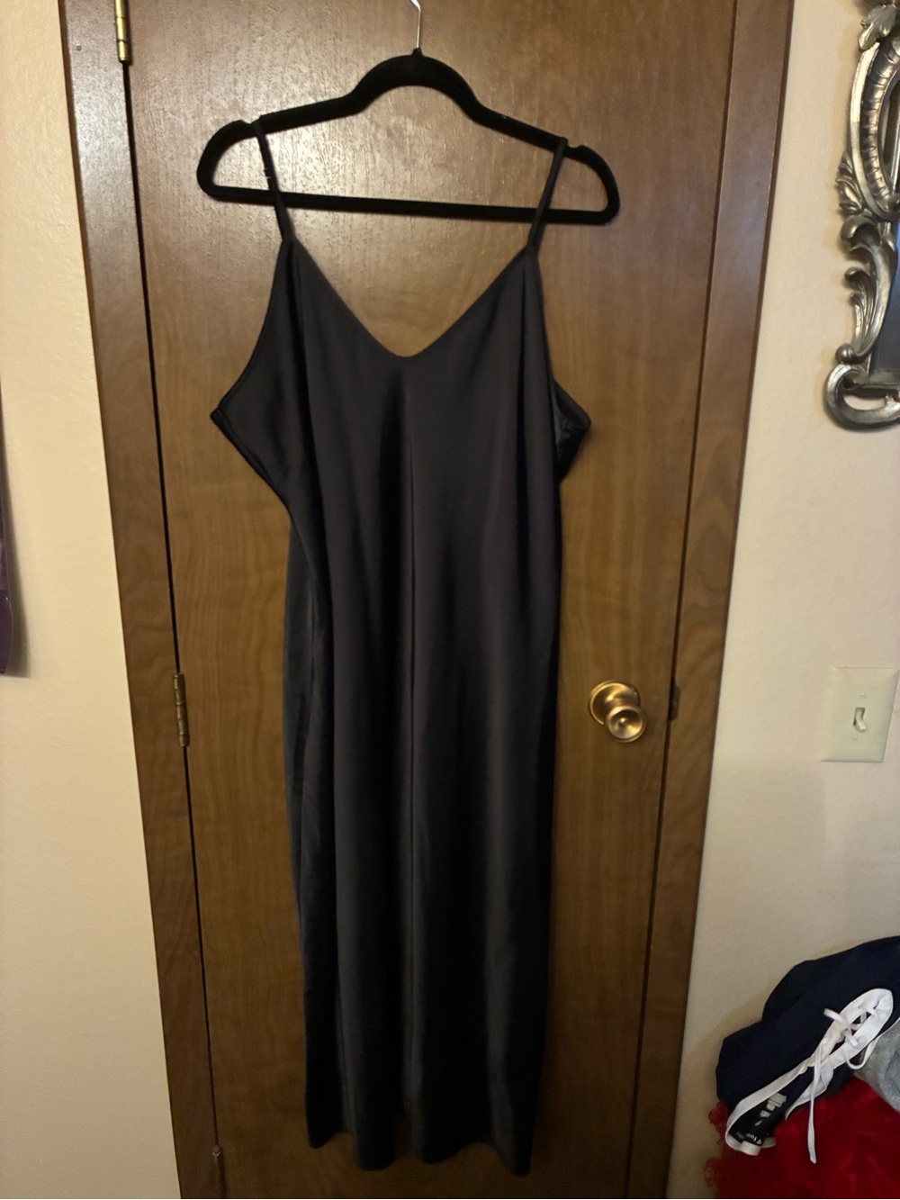 Banana Republic Black Satin Maxi gown